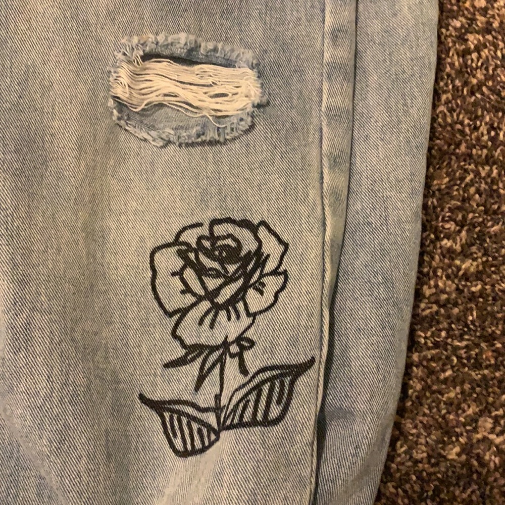 Baggy embroidered Jeans x-small - Picture 4 of 6